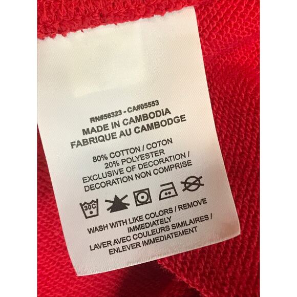 Nike Red Spell Out Graphic Crew Neck Sweatshirt Size XXL - Picture 9 of 10